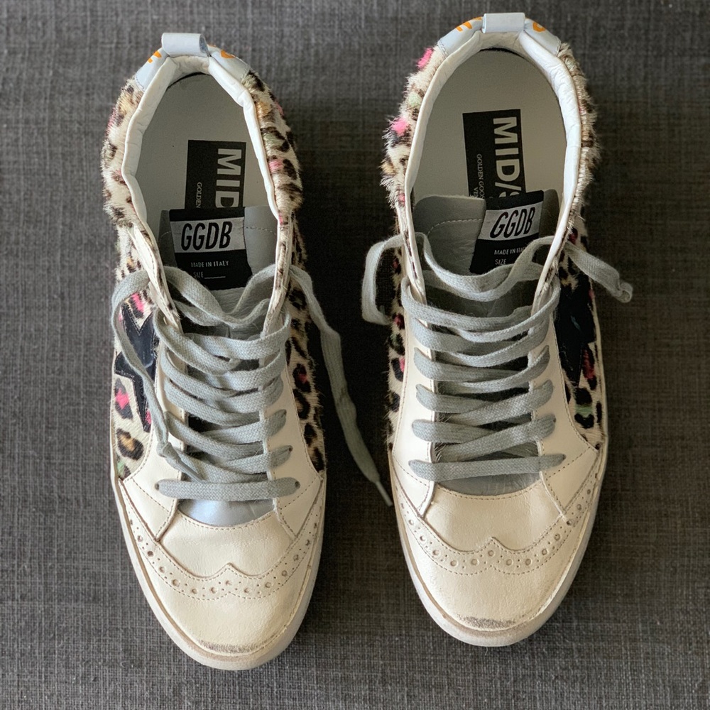 Golden Goose Deluxe Brand Leopard Mid Star
